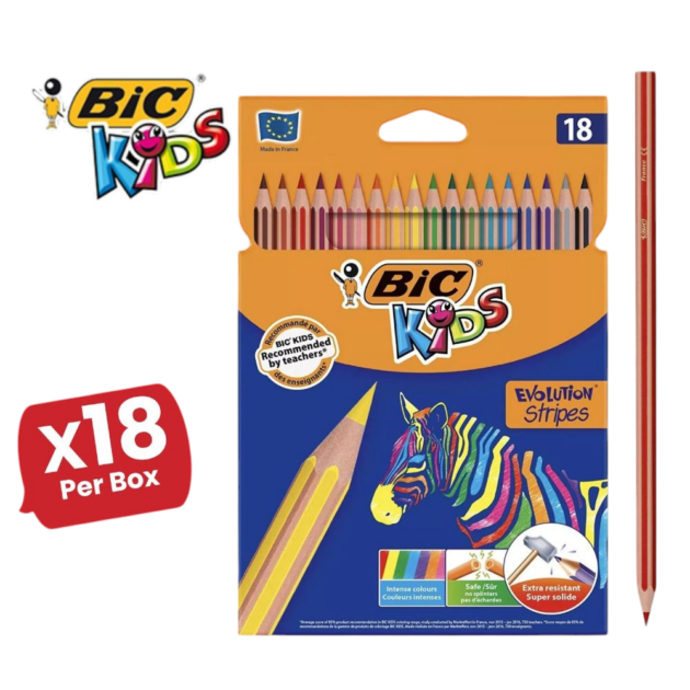 CRAYON COULLEUR BIC EVOLUTION DE 18