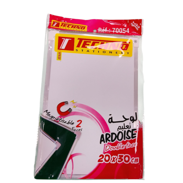 ARDOISE MAGNETIQUE CADRE ALIMINIUM D FACE LIGNEE VERT TECHNO