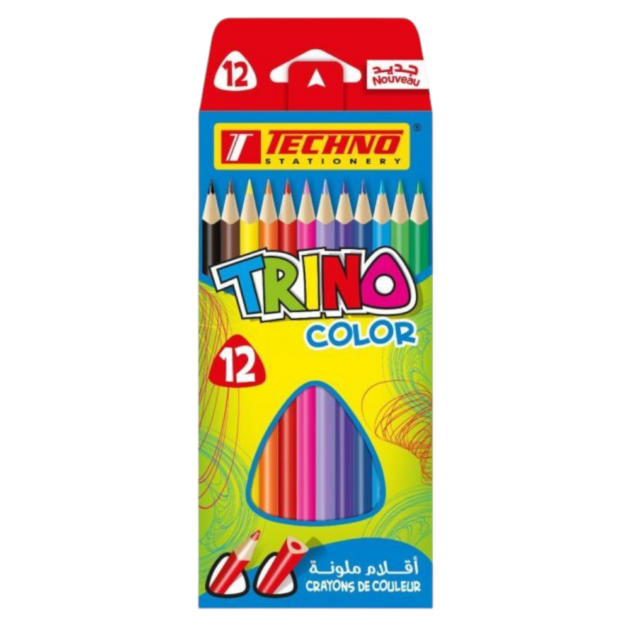 CRAYON COULEUR DE 12 TECHNO REF 5295/5296