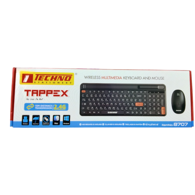 CLAVIER ET SOURIS S-FIL TAPPEX NOIR
