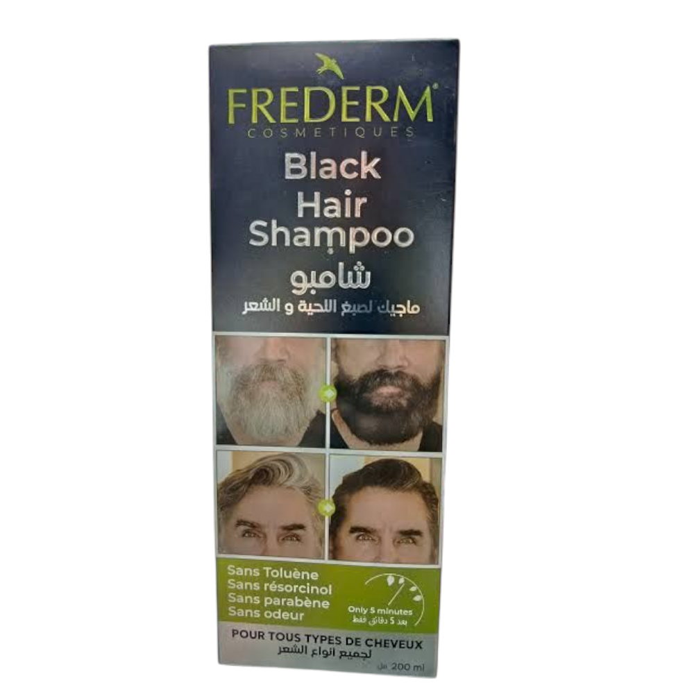 SHP FREDERM HAIR BLACK 200ML